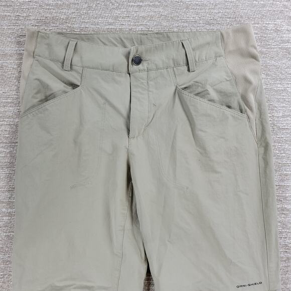Columbia Convertible Hiking Pants Womens 10 Tan Omni Shield Side Stretch Trail - Picture 5 of 16